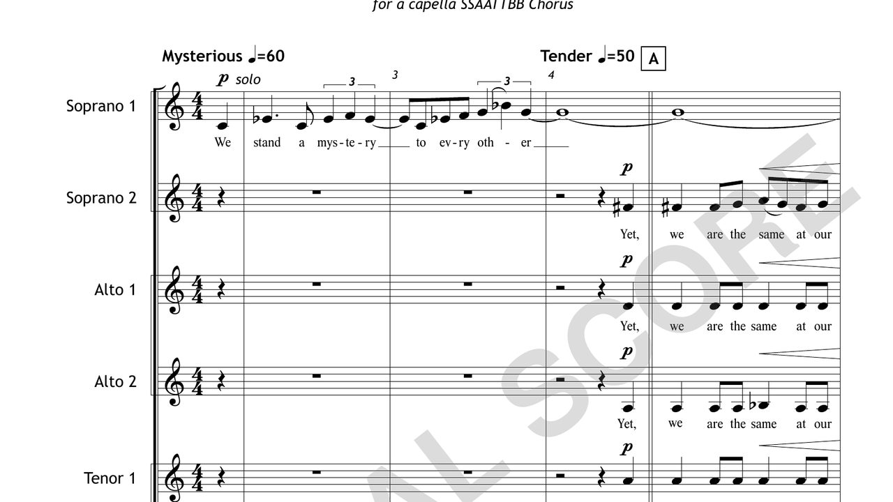 First page of the score of Aisling