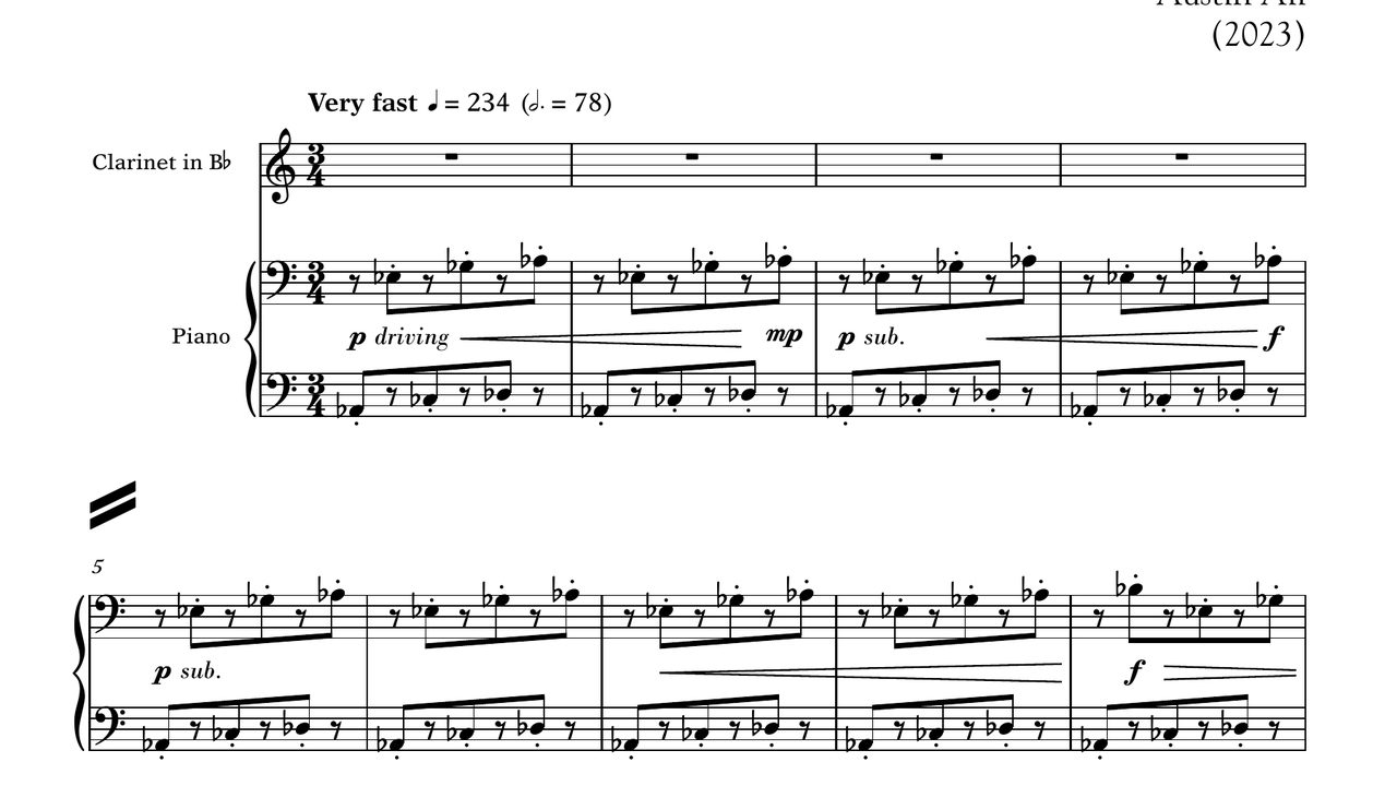 First page of the score of Boss Battle Sonata
