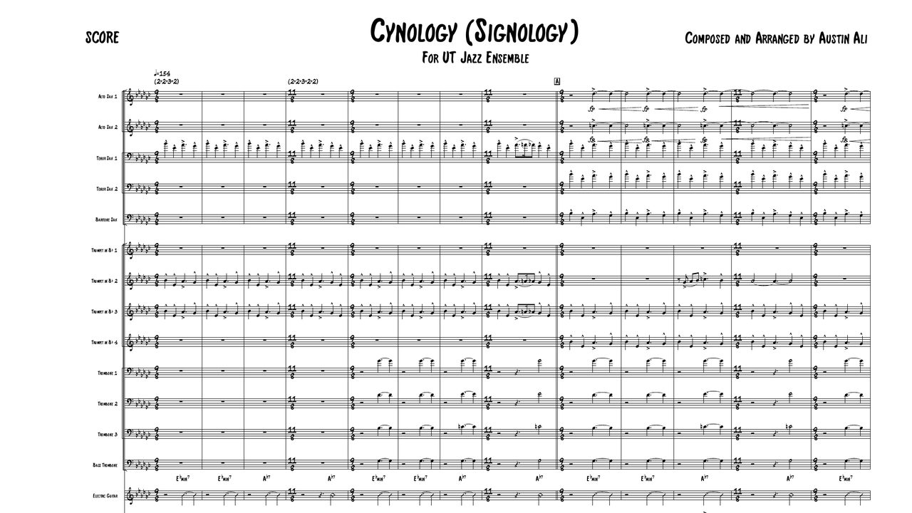 First page of the score of Cynology