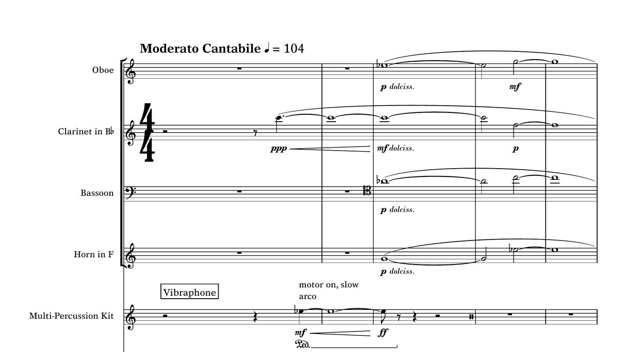 First page of the score of Emergence