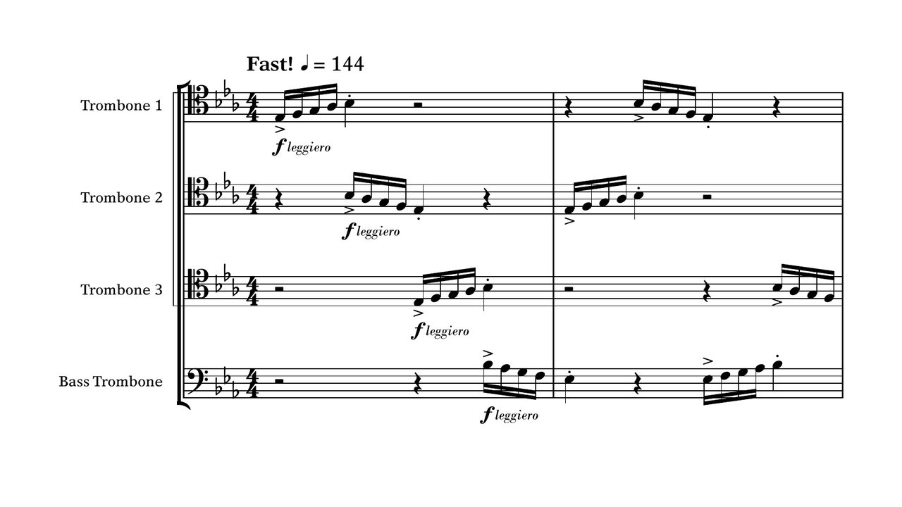 First page of the score of Euphoric