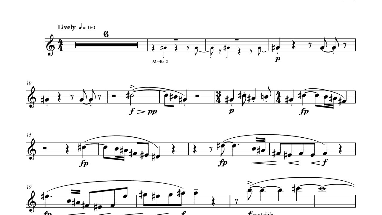 First page of the score of Nimbus!