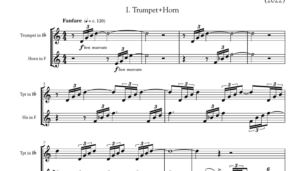 First page of the score of Texas Prospectus