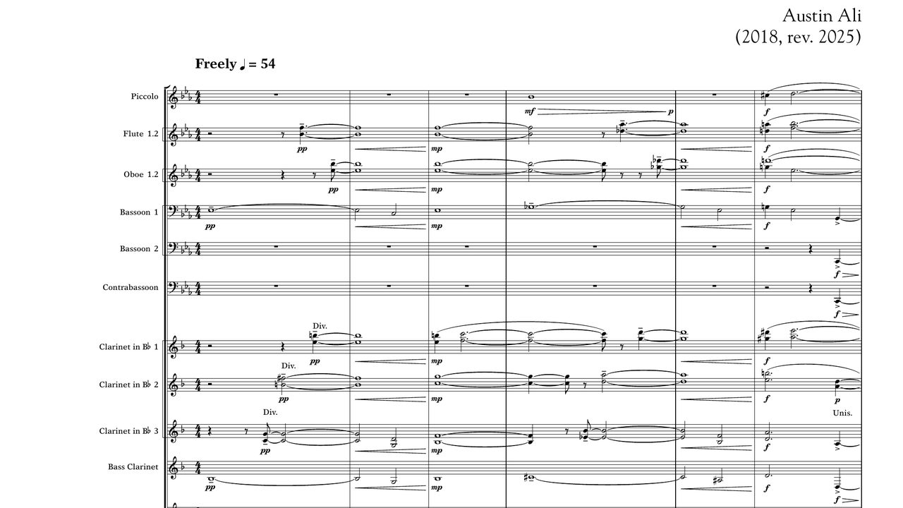 First page of the score of Titan, the Bold