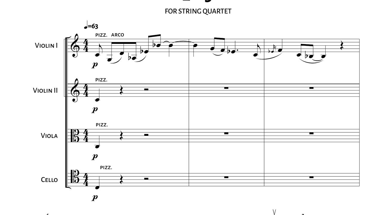 First page of the score of Two Squared Equals Five